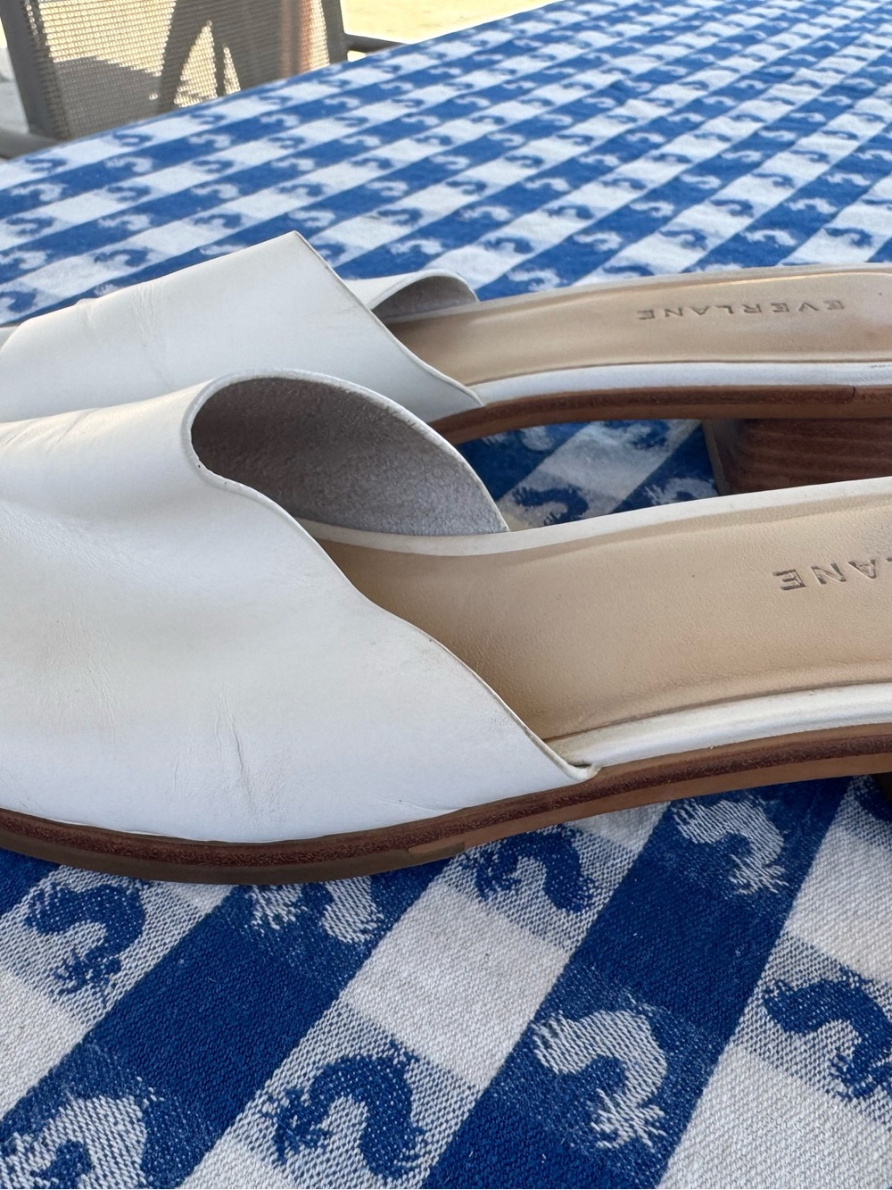 Everlane The City Sandal in White Block Heel Sz 8.5 - Picture 4 of 10
